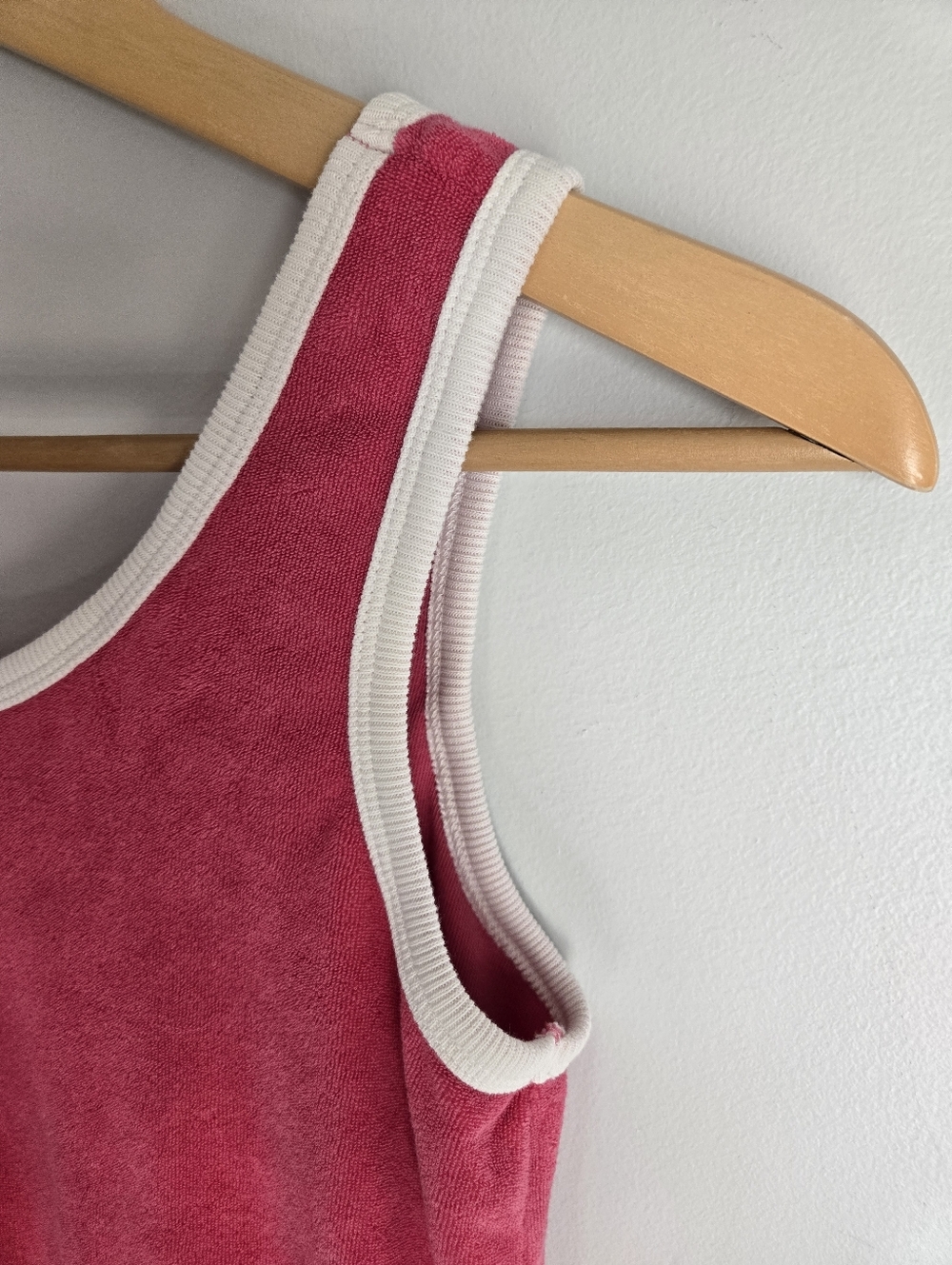 GAP Hot Pink Tank One-Piece with White Trim - Picture 3 of 9